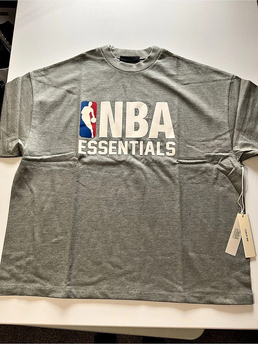 Fear of God Essentials x NBA Tee Light Heather Gray